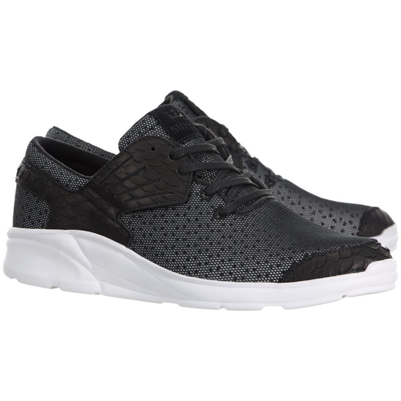 Black White Men's Supra Motion Running Shoes | 9807-HUWNT