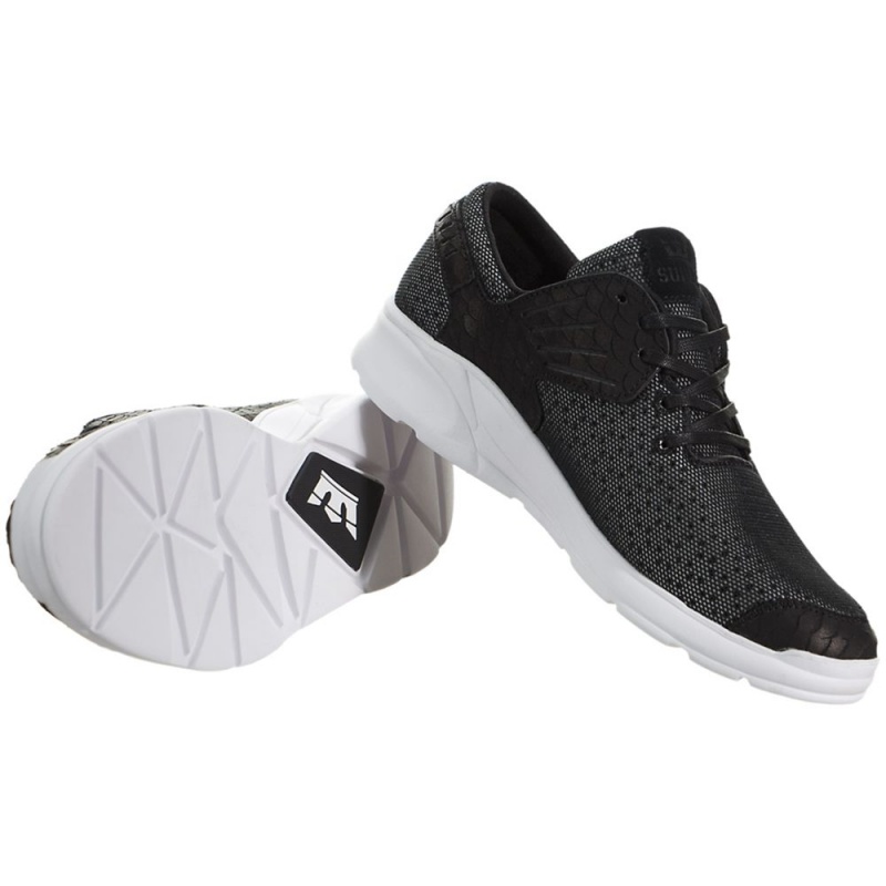 Black White Men's Supra Motion Running Shoes | 9807-HUWNT