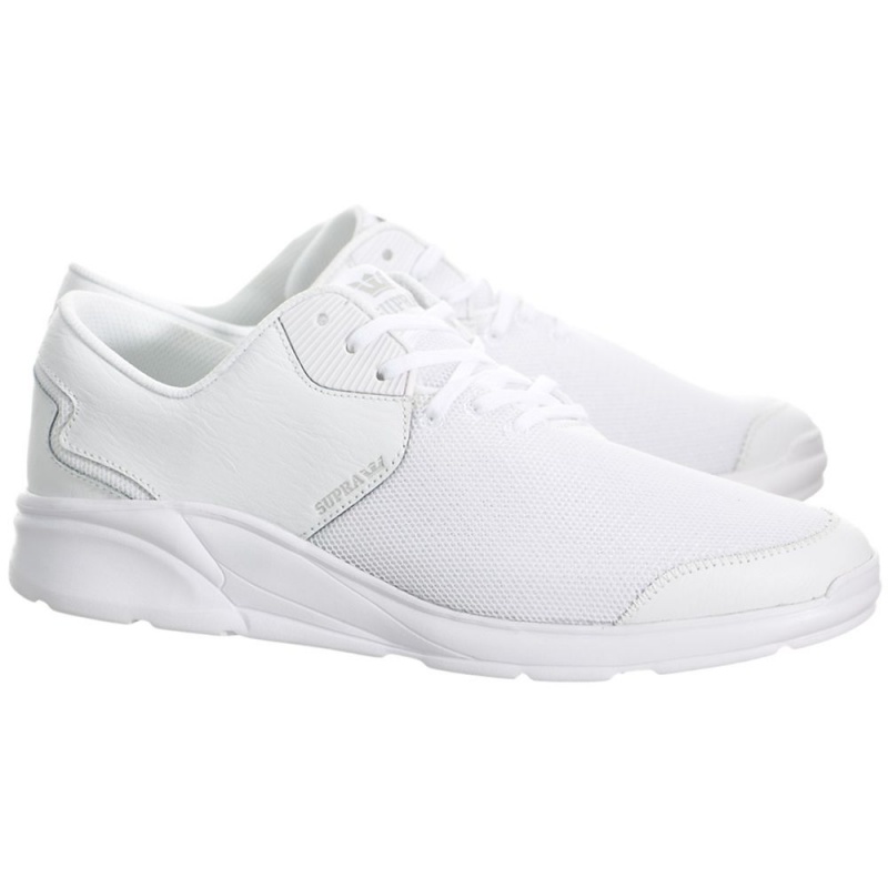 White Men's Supra Noiz Running Shoes | 0125-SWENX