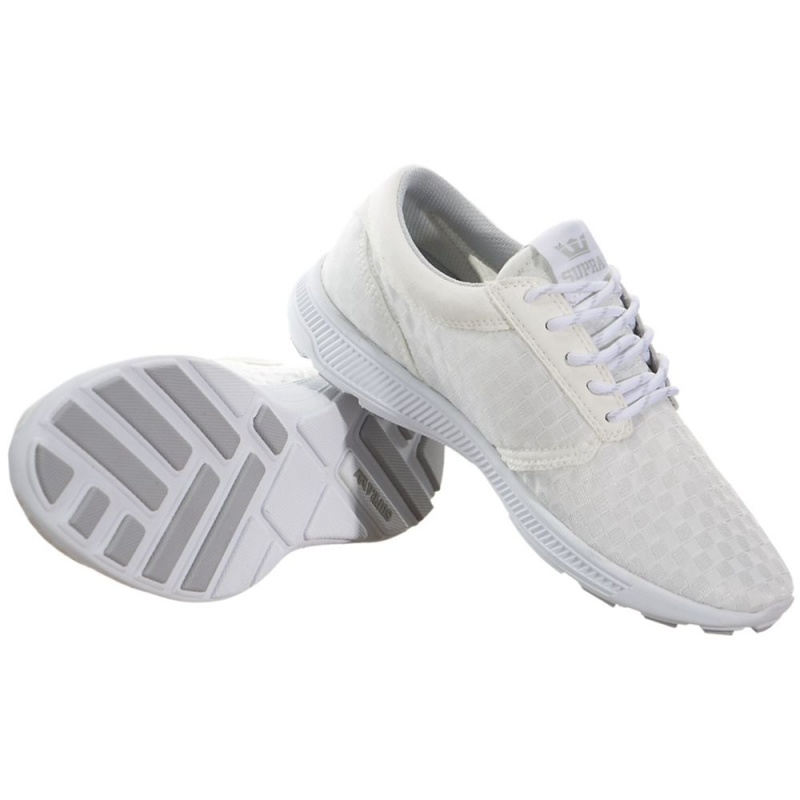 White Women's Supra Hammer Run Running Shoes | 7963-GRWCK